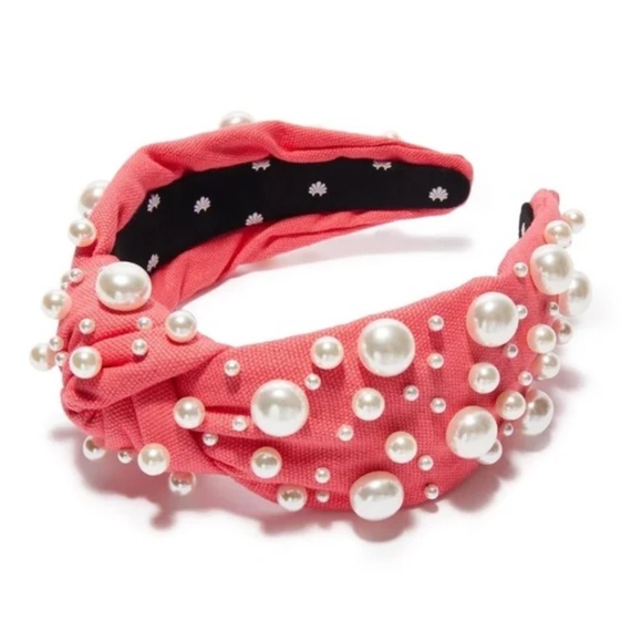 Lele Sadoughi Oversized Pearl Woven Knotted Headband - Picture 1 of 5
